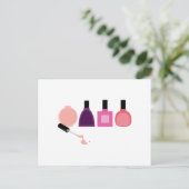 Nail Polnische Flaschen Postkarte (Stehend Vorderseite)