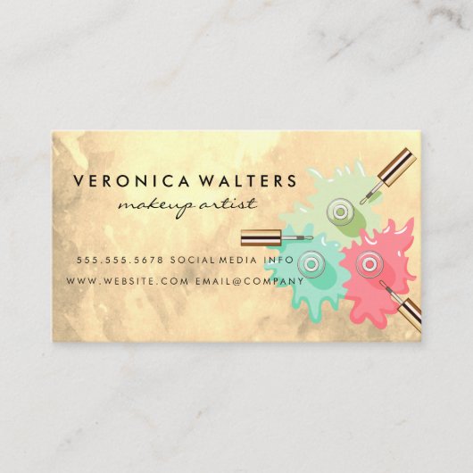 Nail Polnische Flaschen verschüttet | Beauty-Produ Treuekarte (Vorderseite)