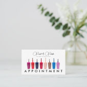 Nail Polnischer Set Nagelstudio Anstellungskarte Terminkarte (Stehend Vorderseite)