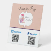 Nail-Polnischer Stack-Scan zur Bezahlung von QR-Co Sockelschild (Vorderseite)