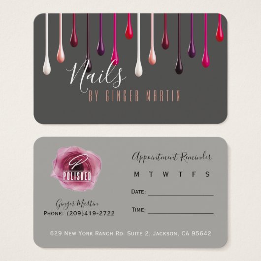 Nail Polnischer Tropfen (Vorne & Hinten)