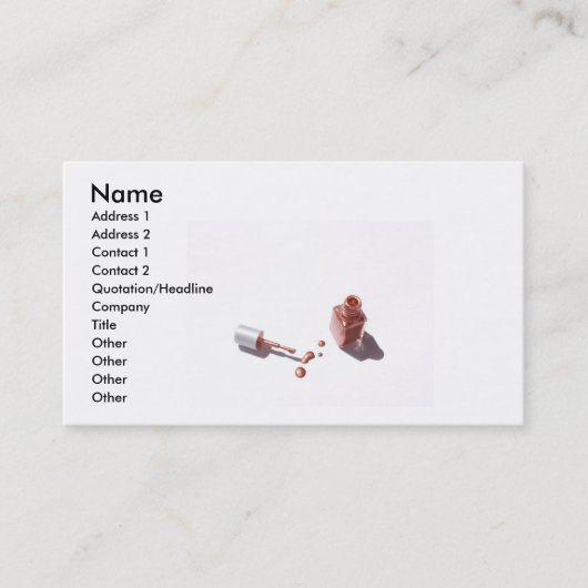 Nail Polnischer Visitenkarte (Vorderseite)