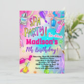 Nail Polnischer Wellness-Center Party Geburtstag Einladung (Stehend Vorderseite)