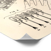 Nail Polnisches Kit 1955 Patent Art Old Peper Poster (Ecke)