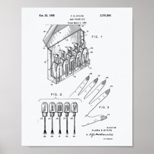 Nail Polnisches Kit 1955 - Weißbuch zum Thema Pate Poster