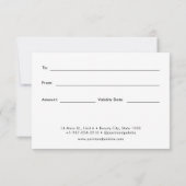 Nail Polnisches Set Nail Salon Geschenkgutschein (Rückseite)