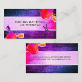 Nail Polska Flasche Pour | Nagelklappen Visitenkarte (Vorne/Hinten)