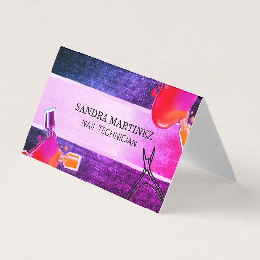 Nail Polska Flasche Pour | Nagelklappen Visitenkarten (Vorderseite)