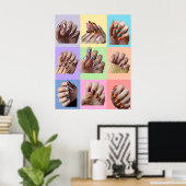 Nail Pop Art Trendy Fingernails Poster (Heimbüro)