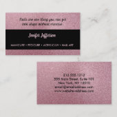 Nail Quote Salon Business Card Treuekarte (Vorne/Hinten)