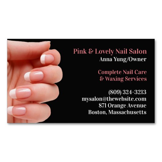 Nail Salon Artist Magnetische Visitenkarte (Vorderseite)