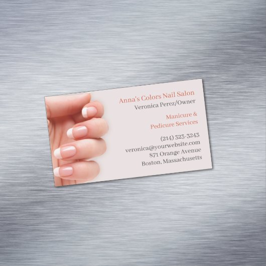 Nail Salon Artist Magnetische Visitenkarte (Beispiel)