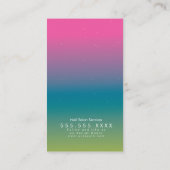 Nail Salon Beauty Artist QR Code Gradient Rainbow Visitenkarte (Rückseite)