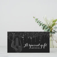 Nail Salon Black Glitzer Tropfen Geschenkgutschein