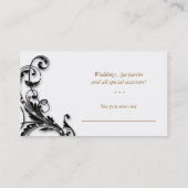 Nail Salon Black Gold Sparkle Visitenkarte (Rückseite)