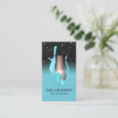 Nail Salon Black & Turquoise Polnischer Makeup Kün Visitenkarte (Stehend Vorderseite)