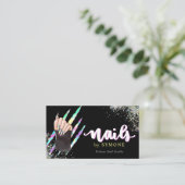 Nail Salon Bold Logo Visitenkarte (Stehend Vorderseite)