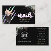 Nail Salon Bold Logo Visitenkarte (Vorne/Hinten)