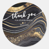 Nail Salon Business Branding Danke Karte Runder Aufkleber (Vorderseite)
