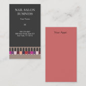 Nail Salon Business Card Terminkarte (Vorne/Hinten)