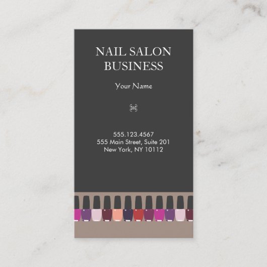 Nail Salon Business Card Terminkarte (Vorderseite)