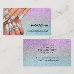 Nail Salon Business Card Treuekarte