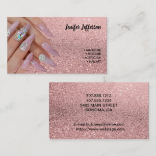 Nail Salon Business Card Treuekarte