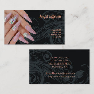 Nail Salon Business Card Treuekarte