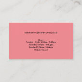 Nail Salon Business Card Visitenkarte (Rückseite)