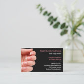 Nail Salon Business Card Visitenkarte (Stehend Vorderseite)
