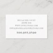 Nail Salon Business Card Visitenkarte (Rückseite)