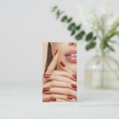 Nail Salon Business Card Visitenkarte (Stehend Vorderseite)