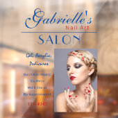 Nail Salon Business Fenster Klammern LG Ihre Daten Fensteraufkleber (Blatt 2)