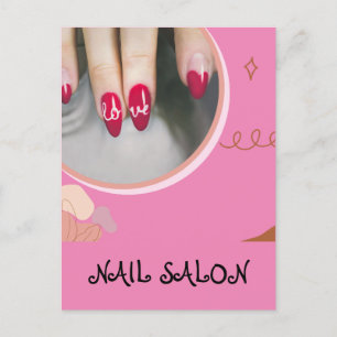 Nail Salon Business Postcard Postkarte