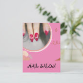 Nail Salon Business Postcard Postkarte (Stehend Vorderseite)