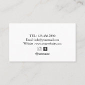 Nail Salon Butterfly Polnischer Manikurist Visitenkarte (Rückseite)