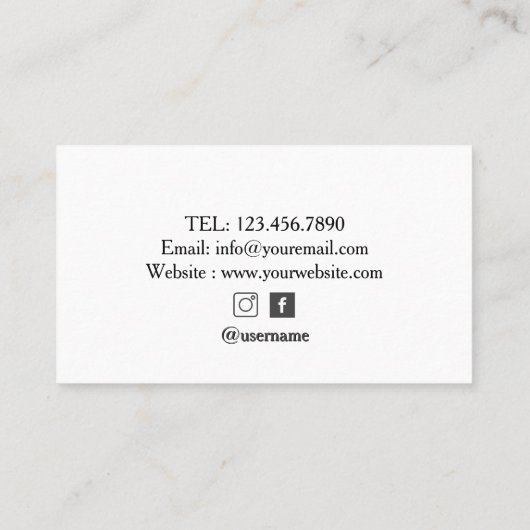 Nail Salon Butterfly Polnischer Manikurist Visitenkarte (Rückseite)