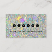 Nail Salon Customer Loyalty Punch Business Card Treuekarte (Rückseite)