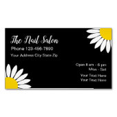 Nail Salon Daisy Blume Design Magnetische Visitenkarte (Vorderseite)