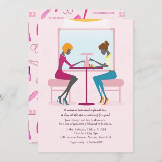 Nail Salon Einladung (Vorne/Hinten)