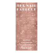 Nail Salon False Acrylic Menu Price List Cards Werbekarte (Hinten)