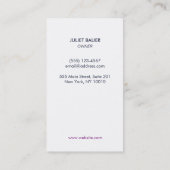 Nail Salon Floral Nail Polnische Flasche Visitenkarte (Rückseite)