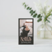 Nail Salon Foto, moderner Nageltechniker Visitenkarte (Stehend Vorderseite)