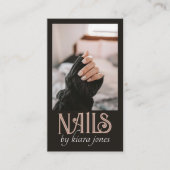 Nail Salon Foto, moderner Nageltechniker Visitenkarte (Vorderseite)