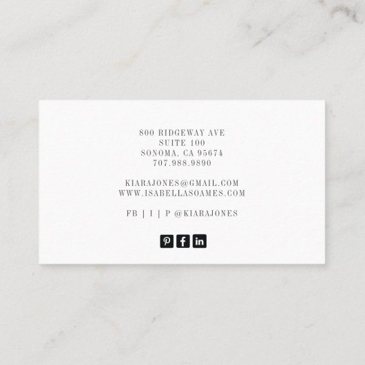 Nail Salon Foto, moderner Nageltechniker Visitenkarte (Rückseite)