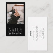Nail Salon Foto, moderner Nageltechniker Visitenkarte (Vorne/Hinten)