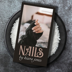 Nail Salon Foto, moderner Nageltechniker Visitenkarte