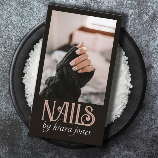 Nail Salon Foto, moderner Nageltechniker Visitenkarte