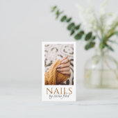 Nail Salon Foto, moderner Nageltechniker Visitenkarte (Stehend Vorderseite)