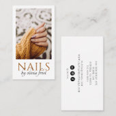 Nail Salon Foto, moderner Nageltechniker Visitenkarte (Vorne/Hinten)